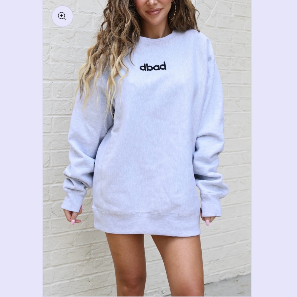 Oversized Gray Crewneck Sweatshirt - DBAD (don’t be a d*ck) from gbclark’s line